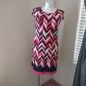 Signature multi color dress size 16